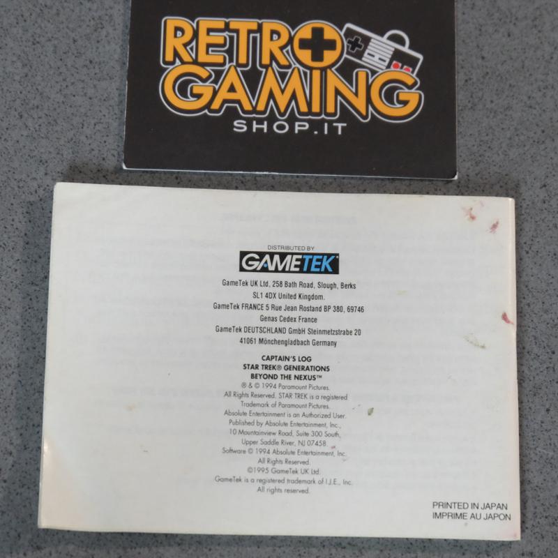 Vendita Libretto Star Trek Generations Beyond the Nexus - Retrogaming Shop